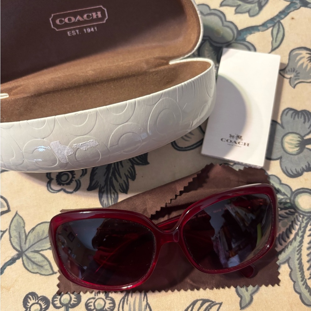 Coach Burgundy Women's Sunglasses